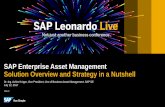 SAP Enterprise Asset Management Solution Overview and ... · End-to-end process enablement Process innovation Classification of assets into groups Asset criticality and risk assessment
