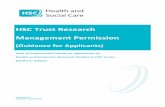 HSC Trust Research Management Permission · 1 Introduction 3 2 Pre-Application Stage Setting up a ... Social Care Research Ethics Committee (England only) HSC Trust Research Governance