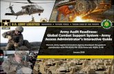 Army Audit Readiness: Global Combat Support System - Army ...S(iehpiz2v1qcrnkwztjq5vc52... · Tng Certificate & DD2875 for processing File Documents: GCSS-A Tng Cert., Appt orders,