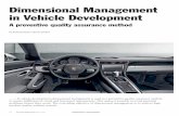 Dimensional Management in Vehicle Development · “statistical tolerance analysis.” In detail: Specifications— functional dimensions and joint scheme Components and modules are