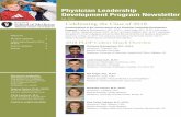 Physician Leadership Development Program Newsletter...Development Program Newsletter Fall 2018 Vol. 6, Issue 1 Welcome 1 Student Updates 2 Lakshmana Swamy, M.D., M.B.A. 3 Alumni Updates