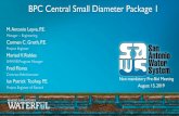 BPC Central Small Diameter Package 1 BP… · BPC Central Small Diameter Package 1 Non-mandatory Pre-Bid Meeting August 15, 2019. August 15, 2019 Page 2 BPC Central Small Diameter