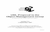 UML Proposal to the Object Management Group · Two appendices are included: UML Glossary and Standard Elements. The UML notation is defined in the UML Notation Guide, along with supporting