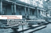 Economic Benefits of Historic Preservation Activities in ......Economic Benefits of Historic Preservation Activities in Pennsylvania 6 discussion by economic development practitioners