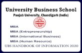 MBA MBA (Entrepreneurship) MBA (International Business) MBA … · 2019-12-18 · Chandigarh, the acknowledged masterpiece of architectural aesthetics, ... new subjects like Digital