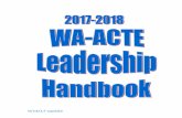 Handbook cover 17-18 - WA-ACTE Handbook Final - 9-19... · 2018-02-06 · WA-ACTE 2017-2018 Washington Association for Career and Technical Education PO Box 315 Olympia WA 98507-0315