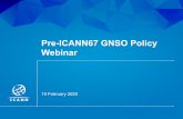 Pre-ICANN67 GNSO Policy Webinar final · comment period on areas of new solutions. Now, the expectation is ... •Chartered in March 2016 to conduct a two-phased PDP •Phase 1 –RPMs