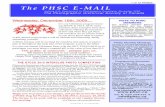 The PHSC E-MAIL · THE PHSC E-MAIL 1 VOL. 9-9 December 2009 Wednesday, December 16th, 2009… It is our Christmas program featur-ing SHOW & TELL NITE when members share examples from
