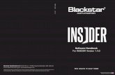Software Handbook For INSIDER Version 1.4 - Guitar Amplifiers, …€¦ · 6. Online community Your computer requires an internet connection to access the Blackstar Online Community,