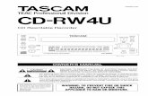 CD-RW4U - TASCAM€¦ · 2 TASCAM CD-RW4U Important Safety Precautions IMPORTANT (for U.K. Customers) DO NOT cut off the mains plug from this equipment. If the plug fitted is not