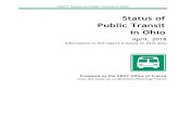 ODOT Status of Public Transit in Ohio · Public transportation is a resource valued by millions of Ohioans. ODOT funded public transportation systems provided 117,161,921 million