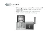 CL81101/CL81201/CL81211/ CL81301 DECT 6.0 cordless ......caller ID problems caused by DSL interference. Please contact your DSL service provider for more information about DSL filters.