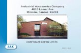 Industrial Accessories Company 4800 Lamar Ave Mission ... · BMH/James Hardie- Nashville, AR Gypsum Dryer 120,000 ACFM 400F BMH/Ga Pacific - Gypsum Dryer 80,000 ACFM 400F Reynolds