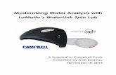 Modernizing Water Analysis with LaMotte’s WaterLink Spin Lab · The WaterLink Spin Lab Product WaterLink Spin Lab is an in-store water analysis system by LaMotte, which uses photometric