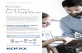 PRODUCT SUMMARY Kofax Analytics for MarkView · dashboards and reports to quickly achieve a level of insight into invoice activity and control previously unavailable. Users gain to