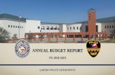 ANNUAL BUDGET REPORT...2019 TXDOT Impaired Driving Mobilization Grant $ 50,000 . 2019 Victim Service Program $ 102,100 . 2019 Local Border Security $ 140,500 . Total Grants Applied