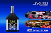 Sound Level Meter & AnalyserSVAN CLASS 1 instrument in accordance to IEC 61672. The accuracy of SVAN Once the calibration signal is 971 has been confirmed by number of pattern approval