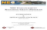 NEC ENHANCEMENT ATCHING GRANT PROGRAM · Parking Areas Installation of landscape elements (in-ground or planters) in parking lots, base of signs, and along entrances to buildings.