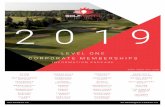 LEVEL ONE CORPORATE MEMBERSHIPS - GolfNorth · 2019-03-12 · holding cards for client, at any time, throughout the season. 2. Corporate Memberships are not for resale. GolfNorth