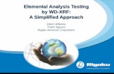 Elemental Analysis Testing by WD-XRF: A Simplified …2016/11/08  · XRF Pharmaceutical Applications • Metal Catalyst Screening • USP 232/233 (ICH Q3D) Complimentary Technique