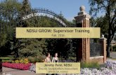 NDSU GROW: Supervisor Training · 2018-08-10 · NDSU GROW: Supervisor Training. Fall, 2016. Jeremy Penn, NDSU. Director, Student Affairs Assessment @NDSU_SA_ASSESS. STUDENT AFFAIRS