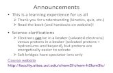 Announcements - University of California, Irvinefaculty.sites.uci.edu/chem2l/files/2014/04/LectureWeek6-SAA.pdf · Ca2+ electrode NO 3 – electrode Ion Range 5x10-6 – 1 M 7x10-6