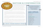 BAPTISM & CONFIRMATION · 7/3/2020  · A particular effect of the sacrament of Confirmation is a “special strength of the Holy Spirit to spread and defend the faith by word and