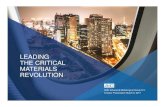 LEADING THE CRITICAL MATERIALS REVOLUTION€¦ · Investor Presentation March 9, 2017. 2 About AMG 4 CO 2 Reduction 5 Strong Capital Structure 6 Critical Raw Materials 7 Critical