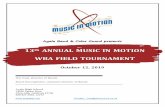 13th ANNUAL MUSIC IN MOTION - Western Band Association · 12/10/2019  · authorized pass from our off-site check-in located at Gerald F. Litel Elementary School, 3425 Eucalyptus