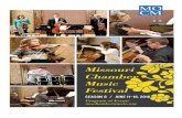 Missouri Chamber Music · Six Romanian Folk Dances / Béla Bartók Trio for Flute, Cello and Piano / Bohuslav Martinů STRING SERENADE Thursday, June 14, 2018 at 5 pm First Congregational