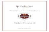MPAS Student Handbook...Nov 17, 2018  · Student Handbook Effective Date: November 17, 2018 . 2 Preface Welcome to the Franklin Pierce MPAS Program! This handbook has been developed