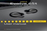 Jabra Evolve 65t - B&H Photo · To resume the music, place the earbud back into your ear within 60 seconds. After 60 seconds (or when mono playback is preferred) the music can be