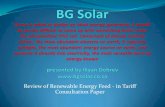 Comments to Review of Renewable Energy Feed - in Tariff ... Review of Renewable Energy Feed - in Tariff