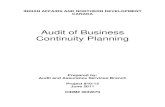 Audit of Business Continuity Planning...Business continuity planning is “a proactive planning process that ensures critical services or products are delivered during a disruption.”