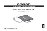 INSTRUCTION MANUAL€¦ · Thank you for purchasing the OMRON Wide-Range D-Ring Cuff (HEM-RML31-B). This upper arm cuff is designed for an upper arm circumference size of 9" to 17"