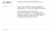 GAO-16-129, Veteran-Owned Small Businesses: VA Improved ... · VETERAN-OWNED SMALL BUSINESSES . VA Improved Its Verification Program but Lacks an Effective Operational Plan for Ongoing