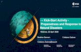 Kick-Start Activity - Preparedness and Response to Natural ... · ESA UNCLASSIFIED -For | Slide3 → Thematic calls •The Thematic Calls for Kick-Start Activities are open to any