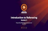 Introduction to Refereeing - United World Wrestling · 2018-01-23 · •Golden Rules for the Course –Make a List. M & M Activity Tell one interesting about yourself Tell one thing