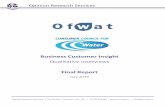 Opinion Research Services · Opinion Research Services | Ofwat & CCWater: Non-Household Customer Insight – Qualitative Interview Report June 2019 2 • Considering or considered