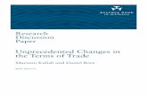 Reserve Bank of Australia | RBA - Research Discussion Paper · 2015-12-11 · Unprecedented Changes in the Terms of Trade Mariano Kulish* and Daniel Rees** Research Discussion Paper