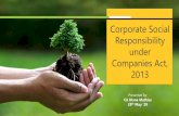 Corporate Social Responsibility under Companies Act, · CSR –India and Global 4 Disclosure of Good Corporate Governance Mandatory Reporting Obligation Statutory Contribution Requirement