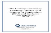 21st Century Community Learning Centers Grant Request for ... · Community learning centers must also offer families of these students’ literacy and related educational development.