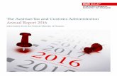 The Austrian Tax and Customs Administration Annual Report 201658fe95c4-bace-4ad9-965f-ef... · 2020-04-29 · 7 Budget in millions of EUR Preliminary success 2016 Budget 2016 Personnel