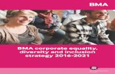 BMA corporate equality, diversity and inclusion strategy 2016-2021 · 1 BMA corporate EDI (equality, diversity and inclusion) strategy 2016-2021 Introduction The BMA undertakes a