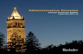Administrative Division · 2019-12-16 · 2 The Administrative Division supports UC Berkeley’s academic mission through strategic policy and managerial leadership of campus operations.