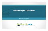 Research.gov OverviewResearch.gov offers grants management services… Access Services – InCommon – Single Sign‐on with FastLane Reporting Services – Project Outcomes Report