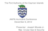 AAPA Hurricane Conference December 6, 2012 Presenter ... · ship; Caribe Legend. The Recovery •Cargo for the recovery effort began to come in at record levels and we encountered: