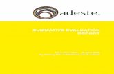SUMMATIVE EVALUATION REPORT - Adeste · Summative evaluation ADESTE project 540087-LLP-1-2013-1-IT-LEONARDO-LMP 1 SUMMATIVE EVAUATION REPORT November 2013 – 30 April 2016 By Melting