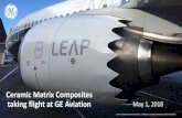 Ceramic Matrix Composites taking flight at GE Aviation · 2016 2026 $3.0B ~9.5% Growth Rate1 $7.5B 1ReportBuyer (April 2017) 2 Minerals Metals and Materials Society Journal, IJAER,