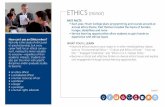 ETHICS - Hiram College...GET INVOLVED Art, Film, and Digital Design• Join the Ethics Bowl team and compete with your peers from other schools in the debate of current and important